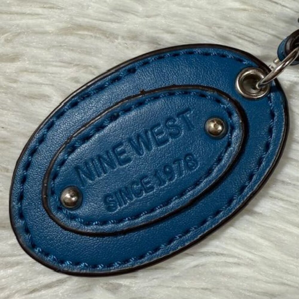 Vintage Nine West Teal 'Nine West Since 1978' Faux Leather Handbag Purse Charm